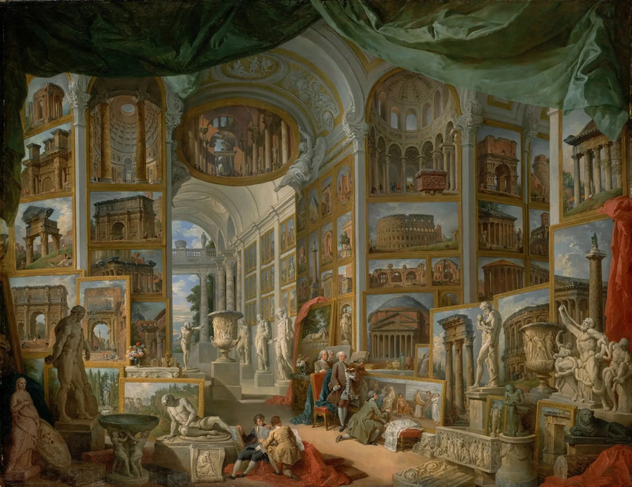 Galleria di vedute della Roma antica - Giovanni Paolo Panini