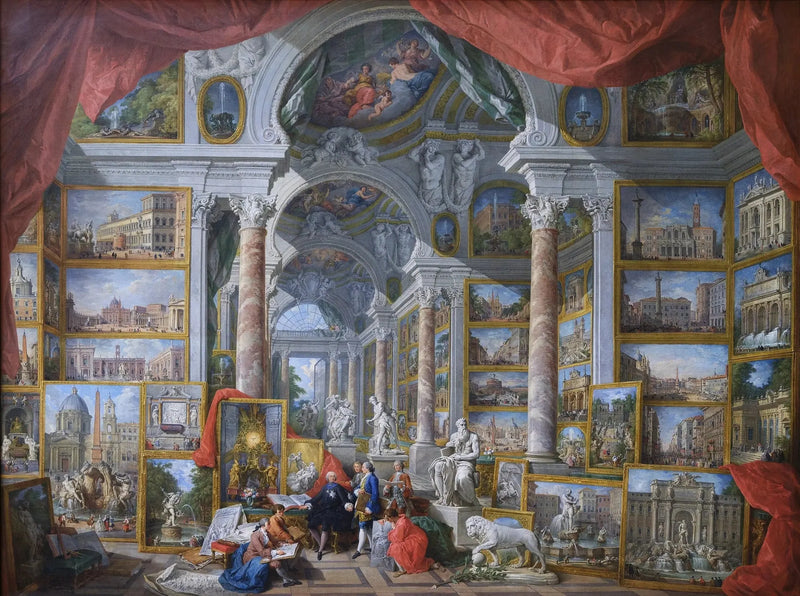 Galleria di vedute della Roma moderna - Giovanni Paolo Panini