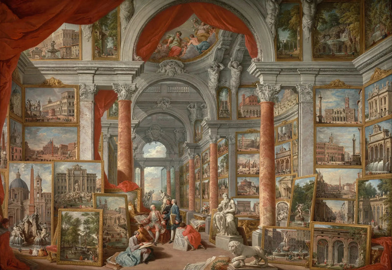 Galleria di vedute della Roma moderna - Giovanni Paolo Panini