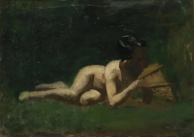 Garçon allongé - Thomas Eakins image 1 tableau peint à l’huile sur toile