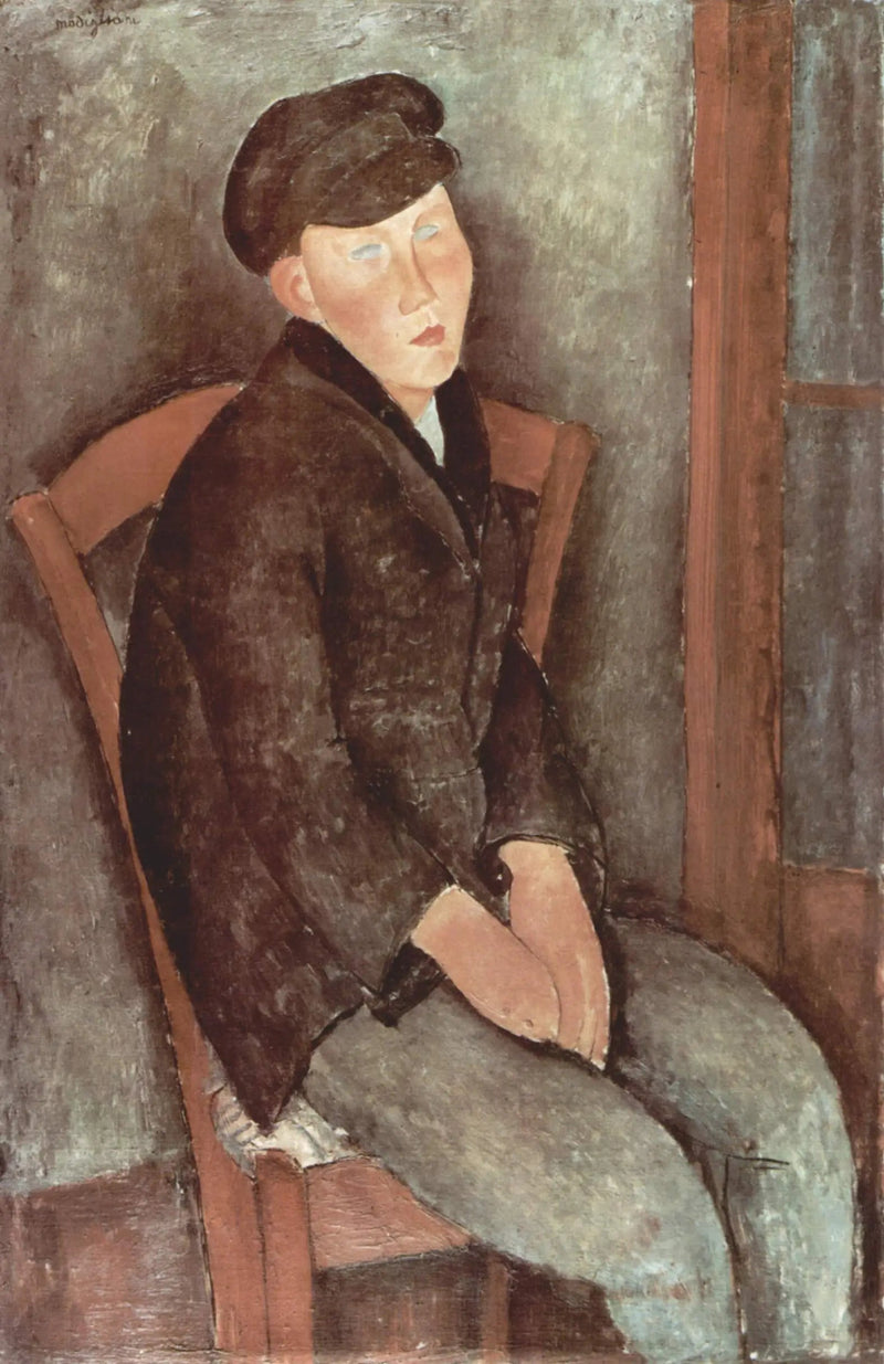 Ragazzo seduto con un cappello - Amedeo Modigliani