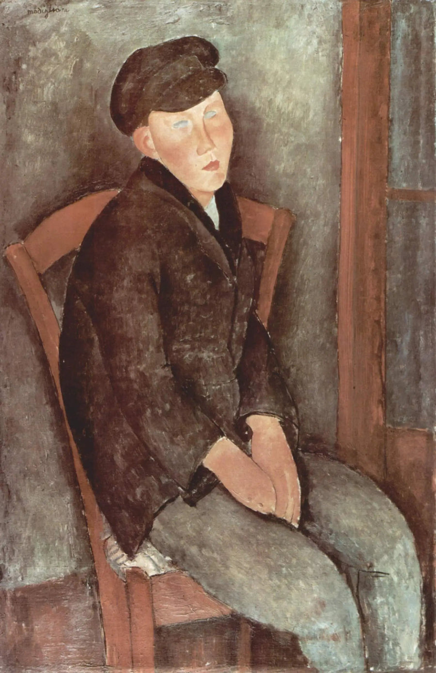 Ragazzo seduto con un cappello - Amedeo Modigliani