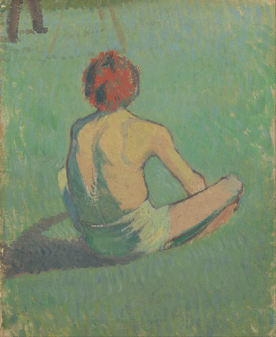 Ragazzo seduto sull'erba - Émile Bernard