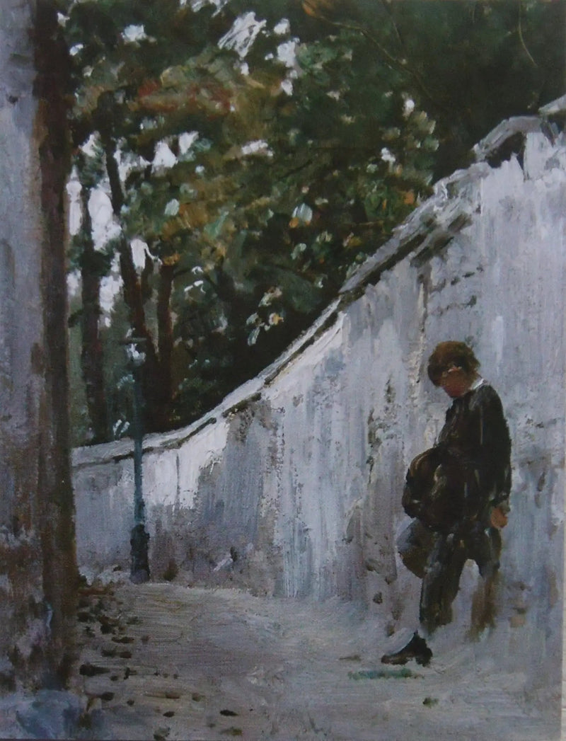 Ragazzo al muro del giardino. Montmartre - Ilya Repin