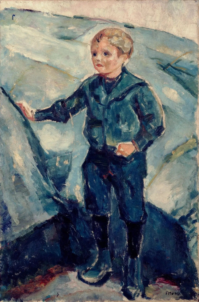 Ragazzo in un paesaggio roccioso - Edvard Munch