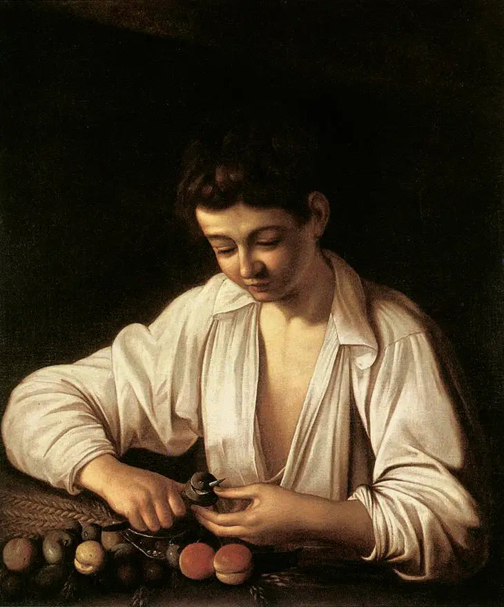 Ragazzo che sbuccia pere - Caravaggio