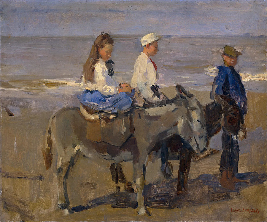 Ragazzo e ragazza sugli asini - Isaac Israel