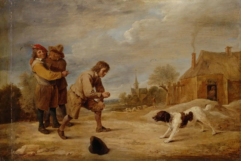 Ragazzo contadino con il suo cane - David Teniers il Giovane