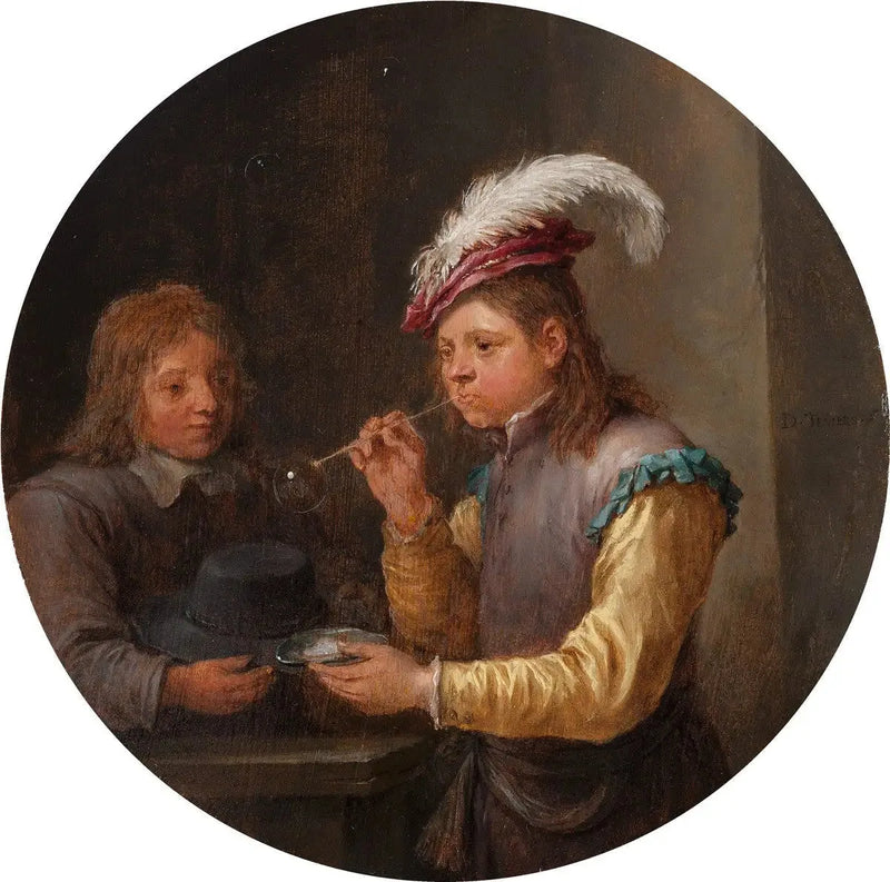 Ragazzo che soffia bolle - David Teniers il Giovane