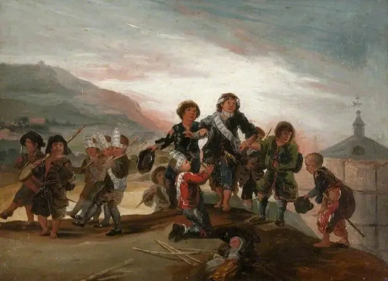 Ragazzi che giocano ai soldati - Francisco de Goya