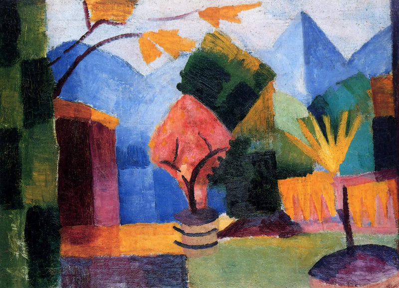 Giardino sul Lago di Thun di August Macke - August Macke