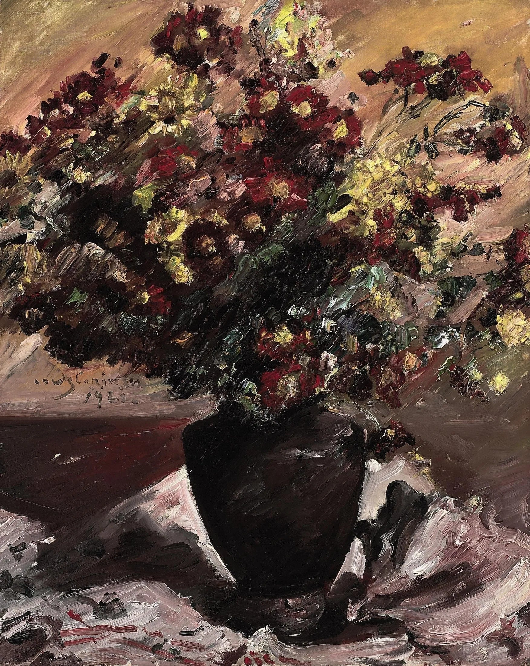 Gelbe und rote Astern - Lovis Corinth image 1 reproduction de peinture à l’huile