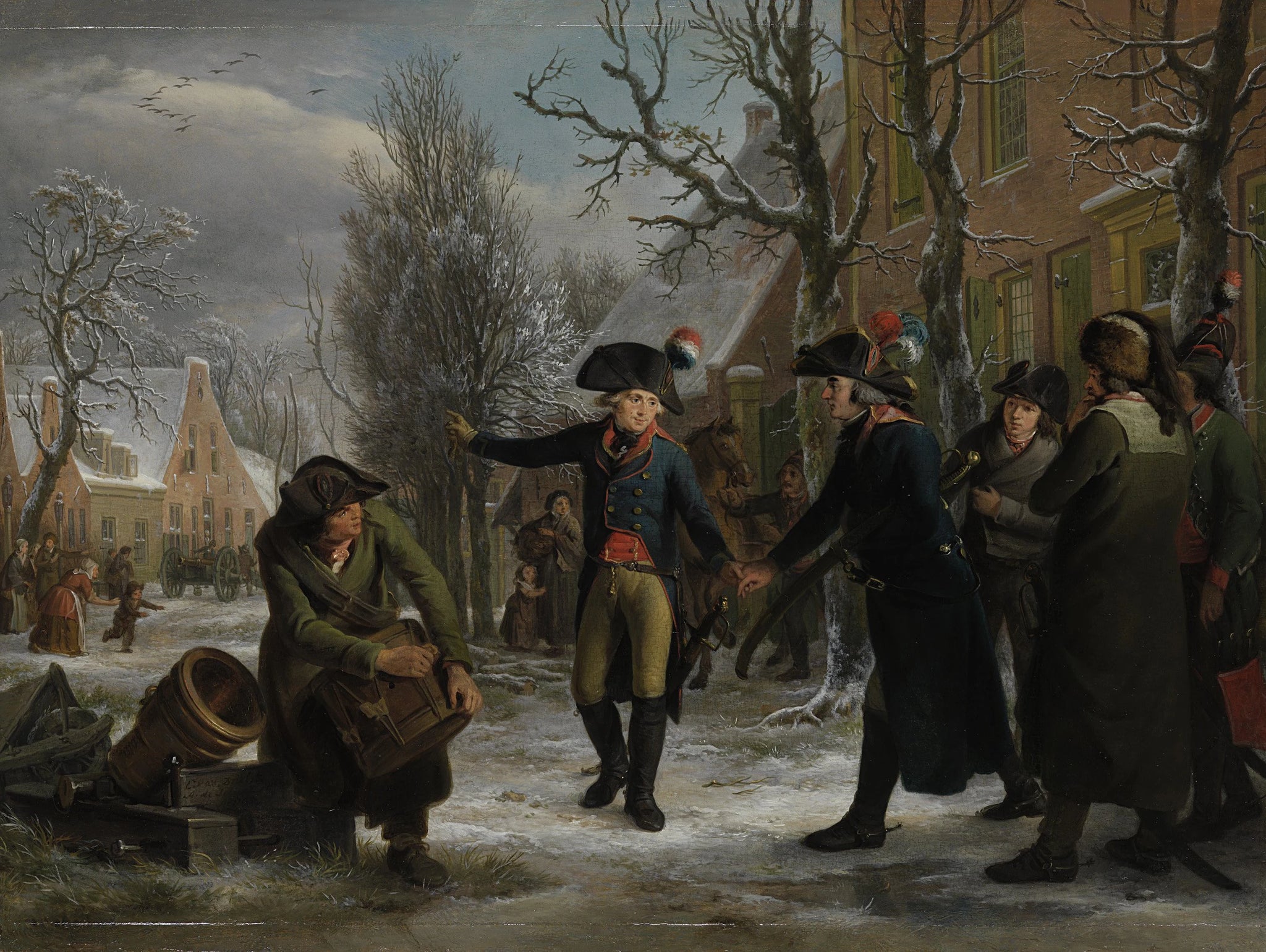 Le général Daendels dit au revoir au lieutenant-colonel Krayenhoff - Adriaan de Lelie