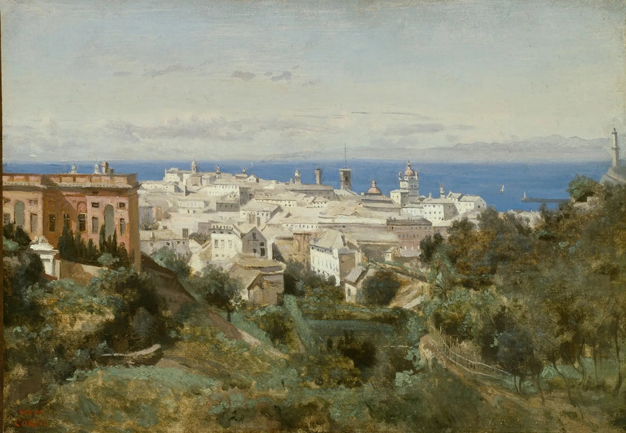 Genova, vista della passeggiata Acqua Sola - Jean-Baptiste Camille Corot