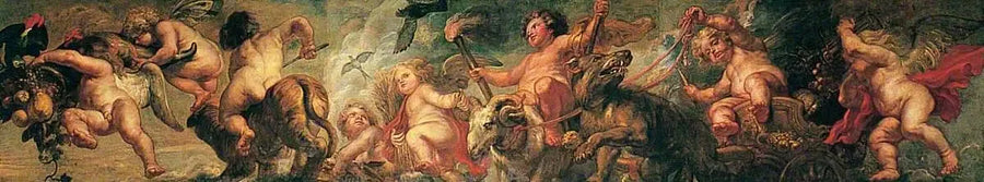 Geni che giocano con animali - Peter Paul Rubens