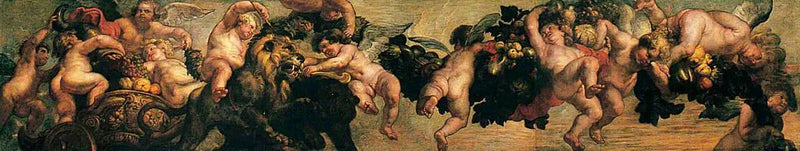 Geni che portano una ghirlanda - Peter Paul Rubens