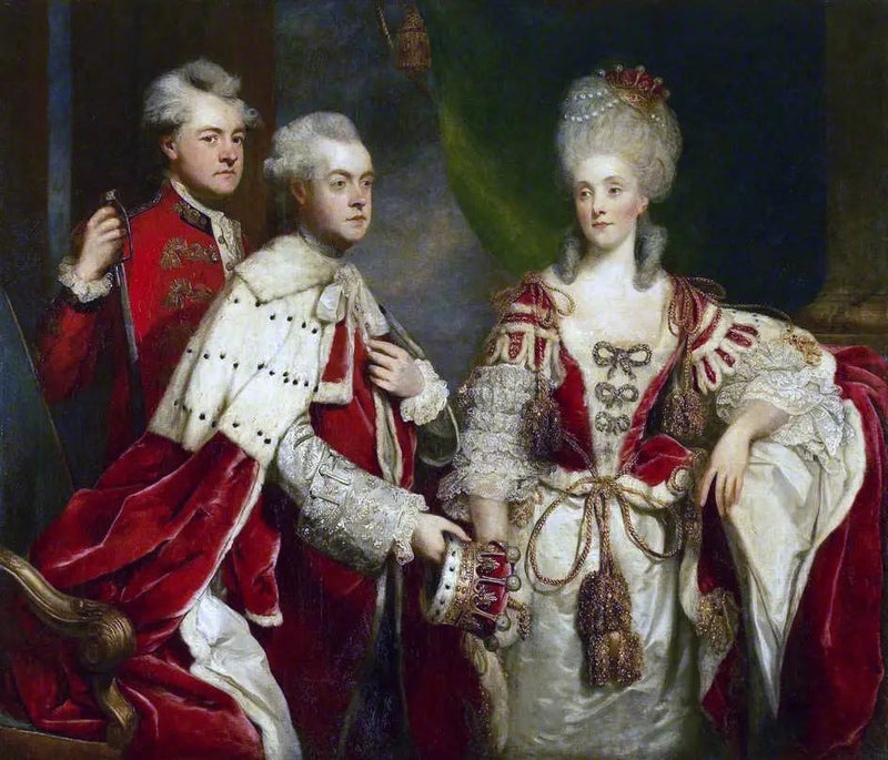 George, 2º conte Harcourt, sua moglie Elizabeth e suo fratello William - Joshua Reynolds