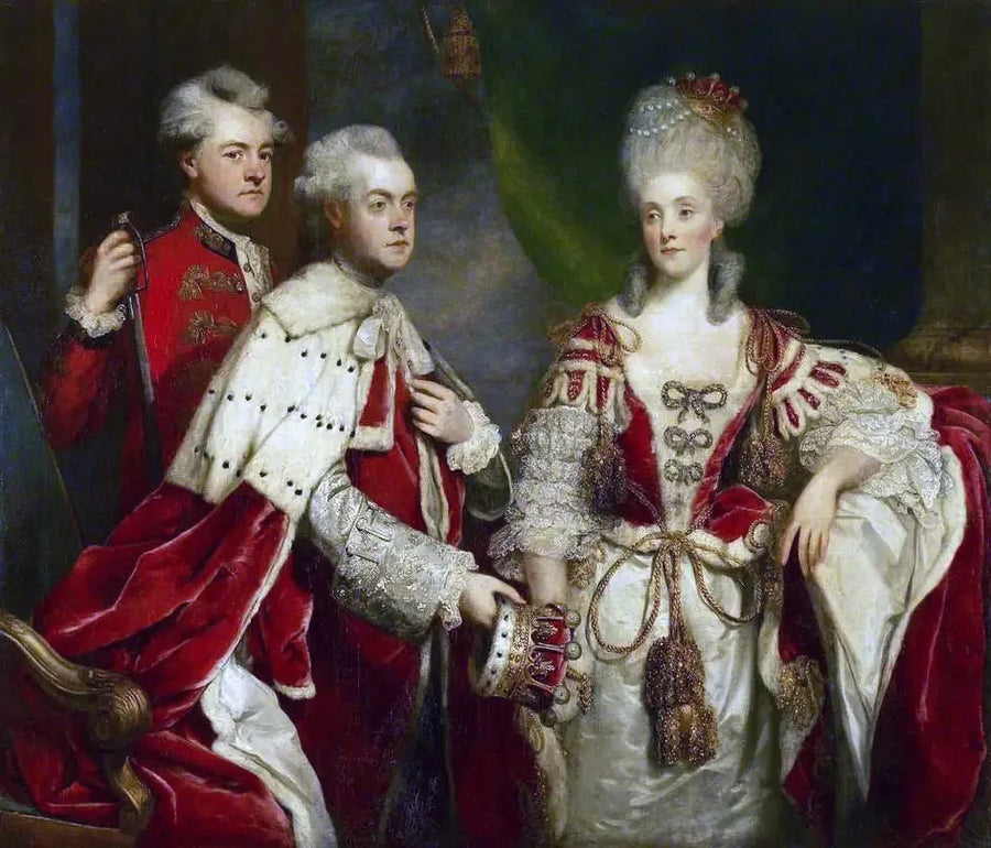 George, 2º conte Harcourt, sua moglie Elizabeth e suo fratello William - Joshua Reynolds