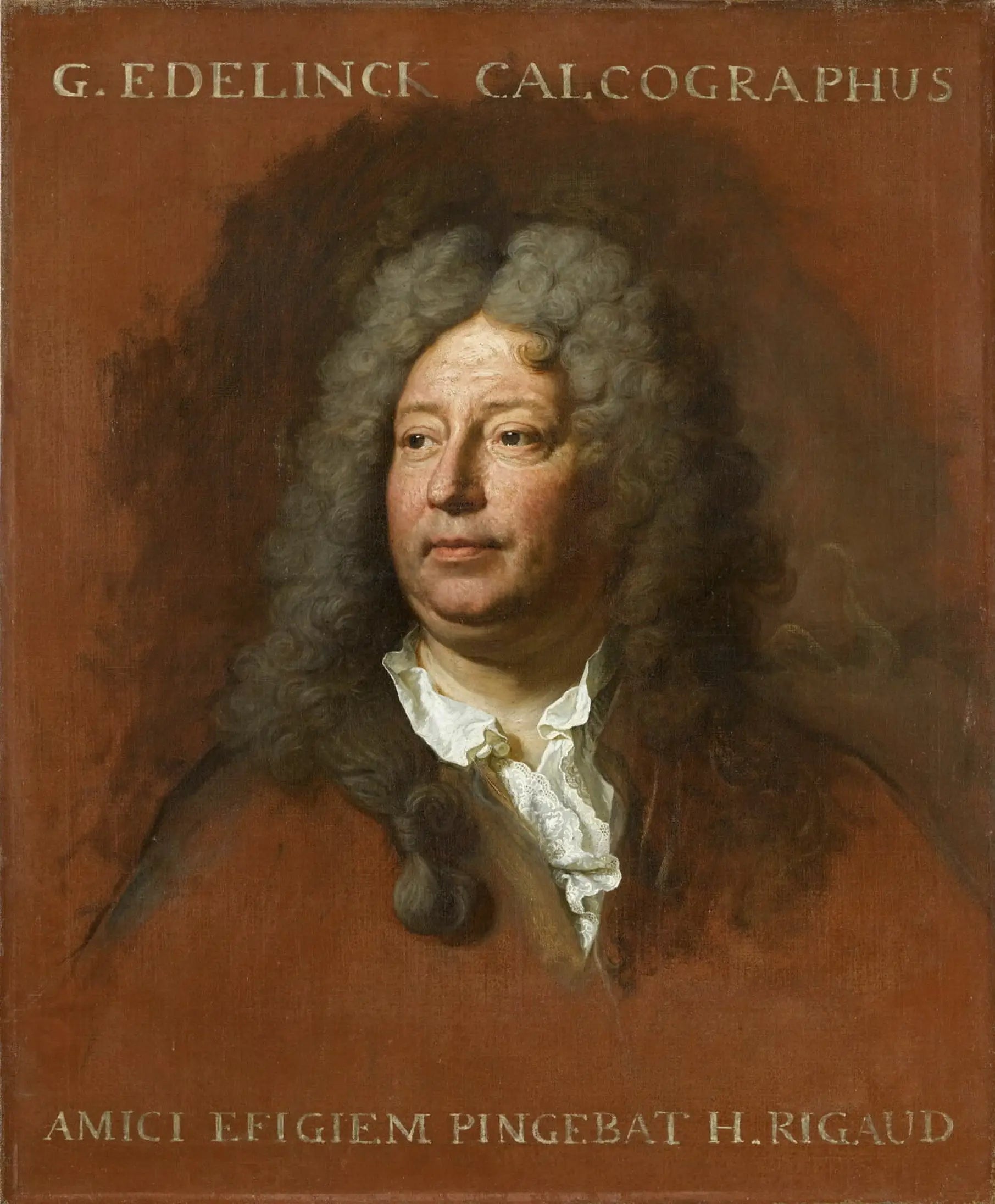 Gérard Edelinck - Hyacinthe Rigaud image 1 copie de tableau peinte à la main