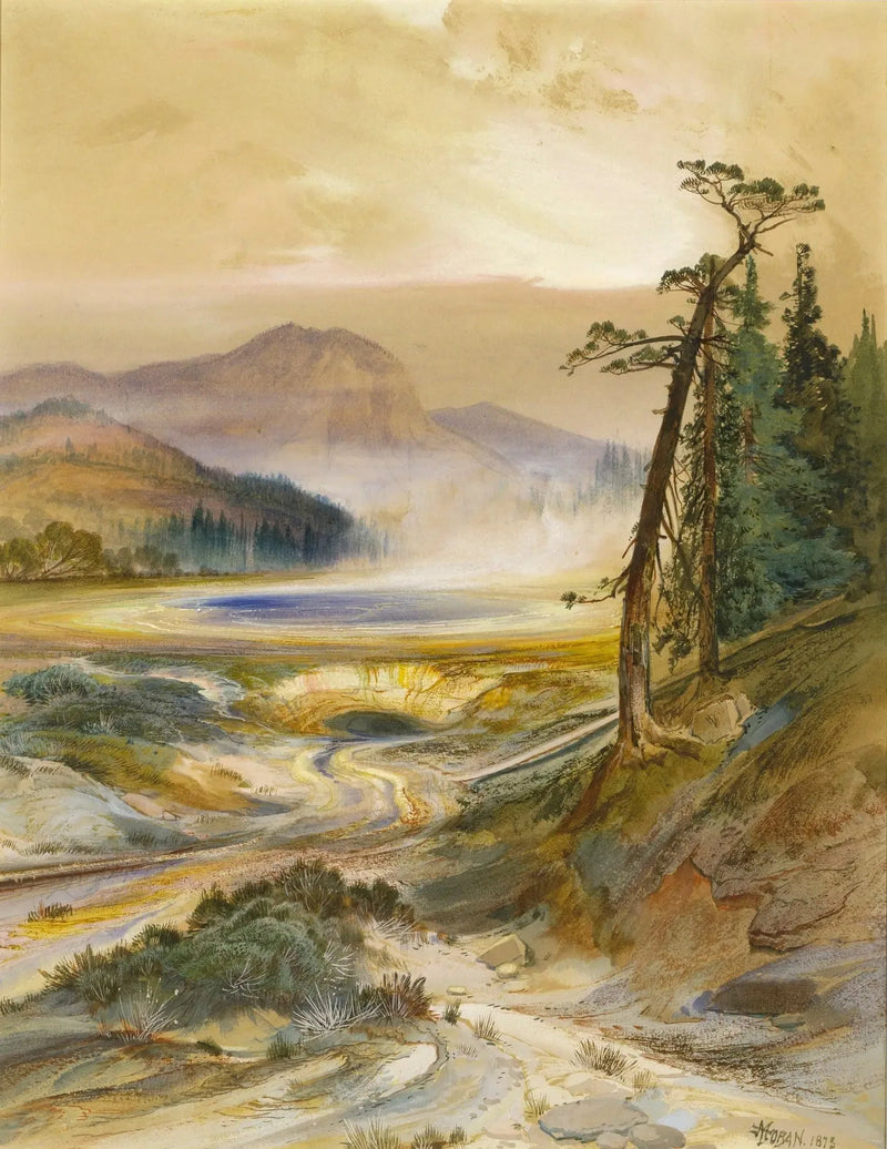 Geyser Excelsior, parco di Yellowstone - Thomas Moran