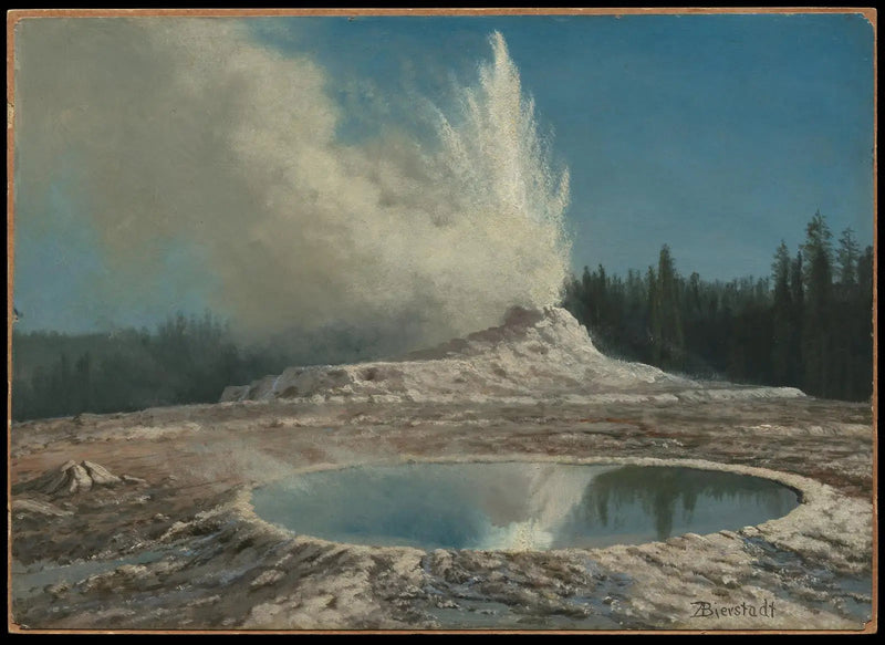 Geyser, parco di Yellowstone - Albert Bierstadt