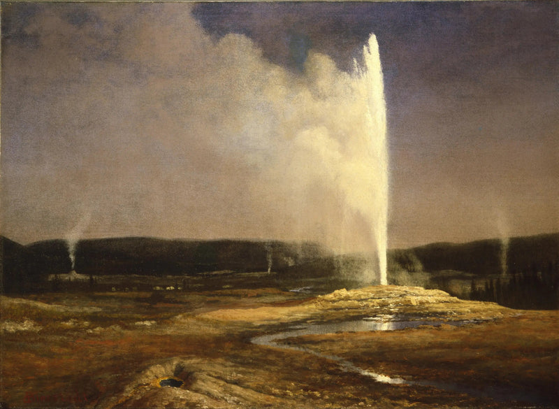 Geysers a Yellowstone - Albert Bierstadt
