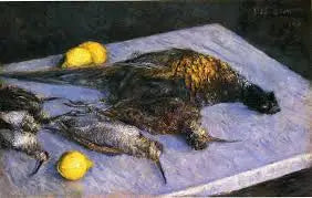 Uccelli selvatici e limoni - Gustave Caillebotte