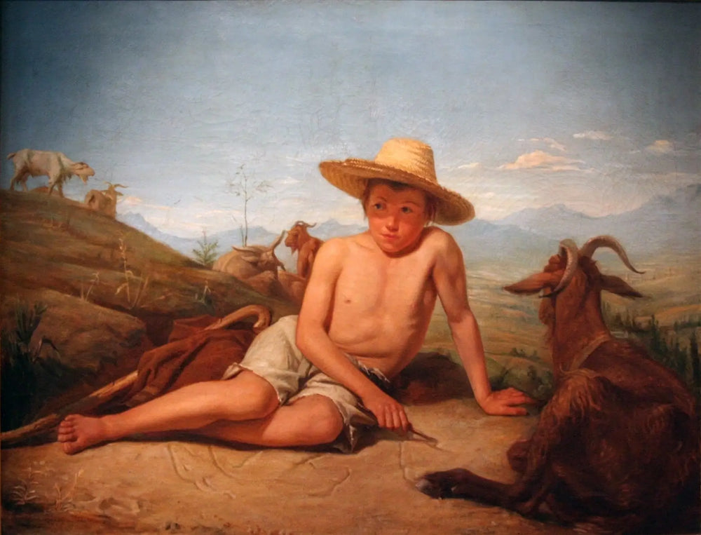 Giotto gardant les chèvres - Léon Bonnat - Alpha Reproduction
