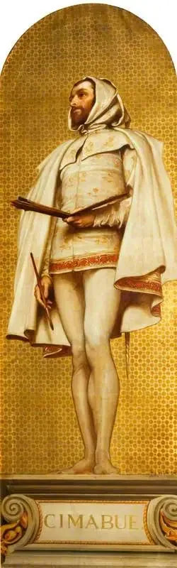 Giovanni Cimabue (1240–1302) (projet pour une mosaïque au Victoria and Albert Museum) - Frederic Leighton image 1 reproduction d’œuvre d’art à l’huile