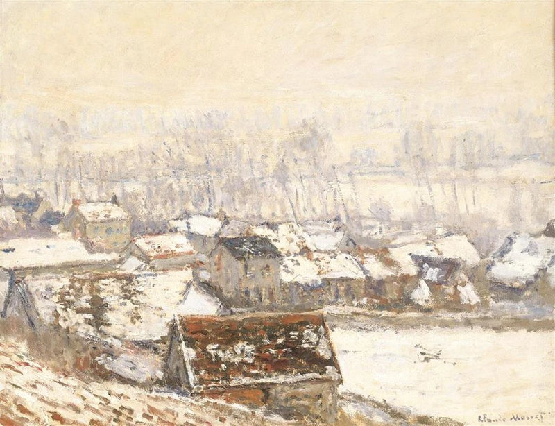 Il Villaggio di Giverny sotto la neve W1055 - Claude Monet