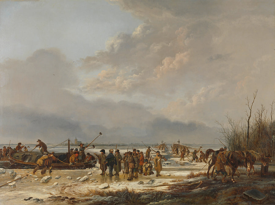 La glace du Karnemelksloot près de Naarden, janvier 1814 - Pieter Gerardus van Os
