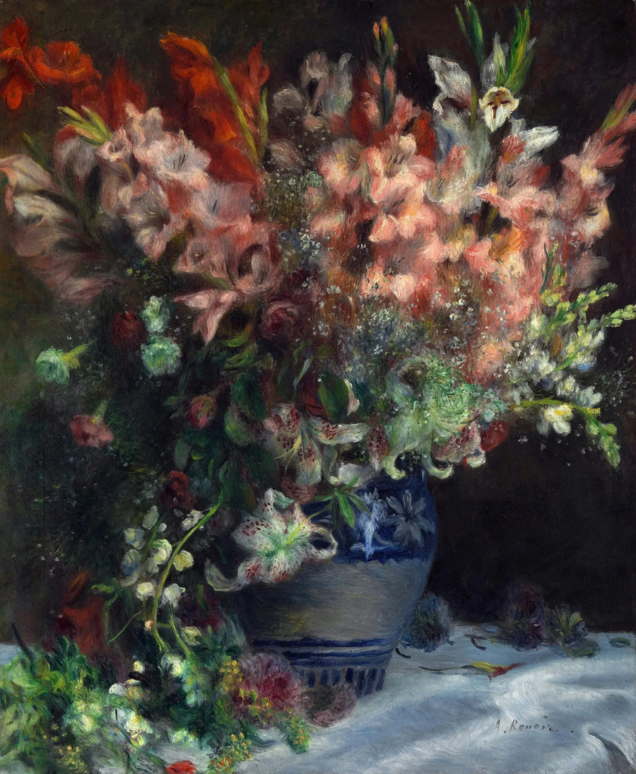 Gladioli in un vaso - Pierre-Auguste Renoir