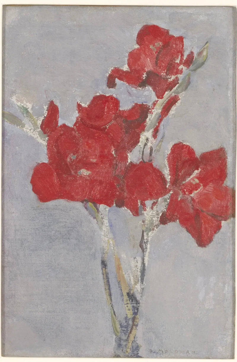 Gladioli rossi - Piet Mondrian