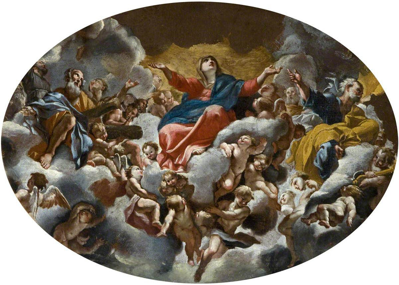 Glorificazione della Vergine (dopo la fresca della cupola di Sant'Andrea della Valle, Roma) - Giovanni Lanfranco