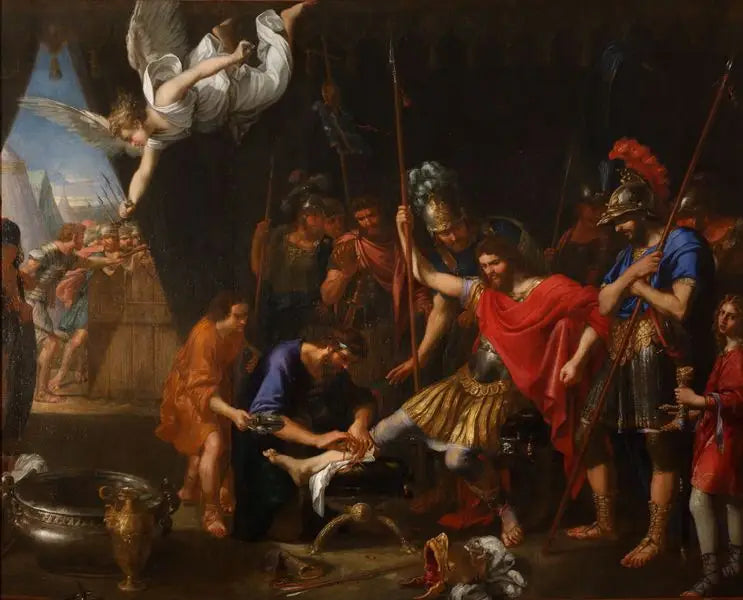 Godefroy de Bouillon curato da un angelo - Pierre Mignard