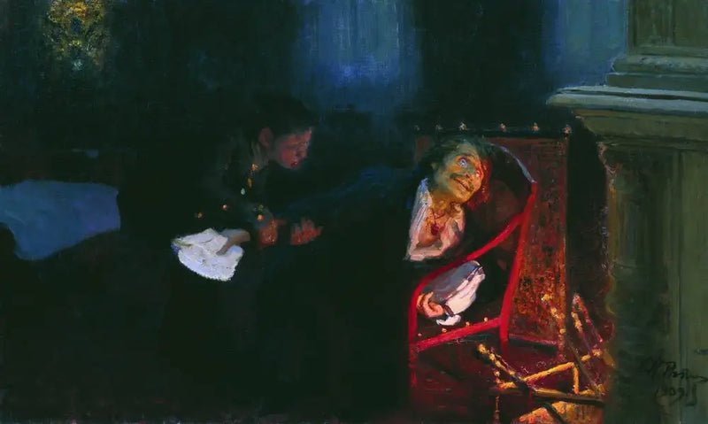Gogol brucia il manoscritto della seconda parte delle « Anime morte ». - Ilya Repin