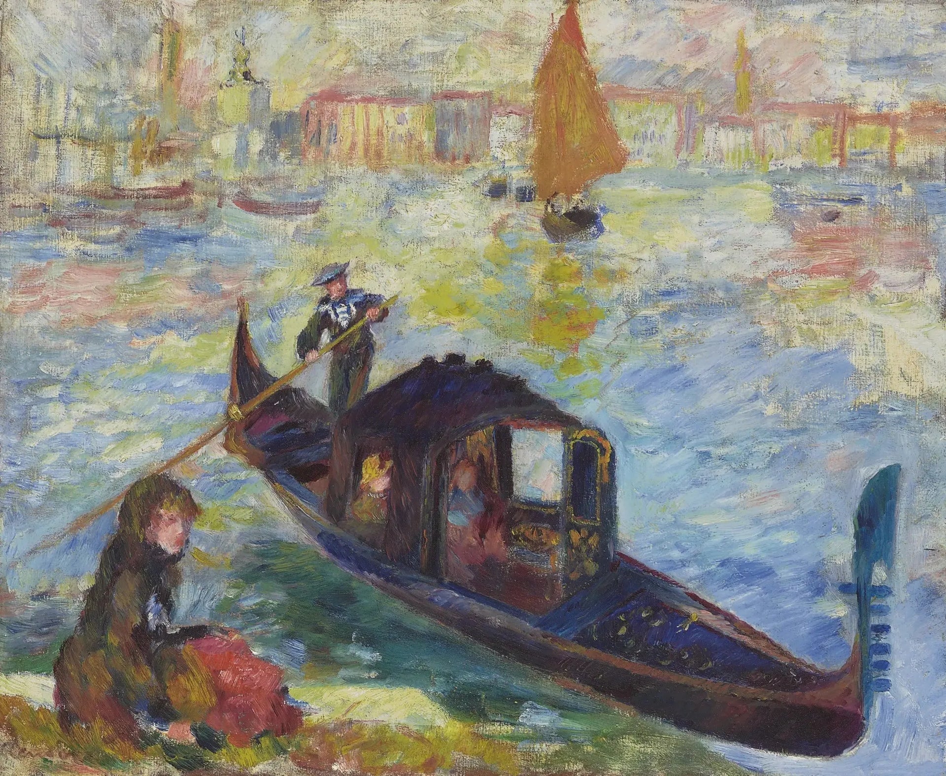 Gondole, Venise - Pierre-Auguste Renoir image 1 reproduction artisanale de tableau