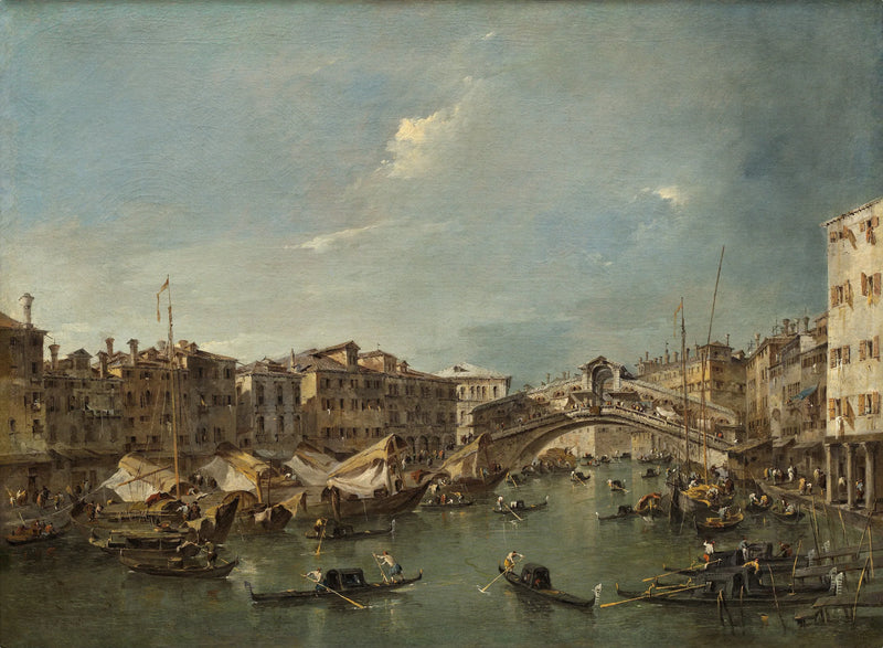Grand Canal con il ponte di Rialto, Venezia - Francesco Guardi
