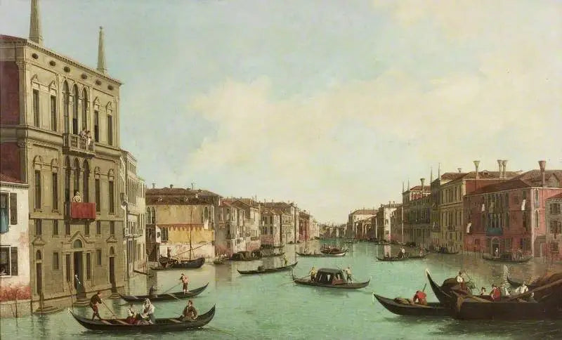 Grand Canal, Venise, vista verso nord-est dal Palazzo Balbi fino al ponte di Rialto - Canaletto