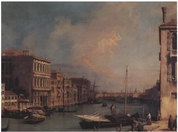 Grand Canal vu de l’est depuis le Campo S. Vio - Canaletto - Alpha Reproduction