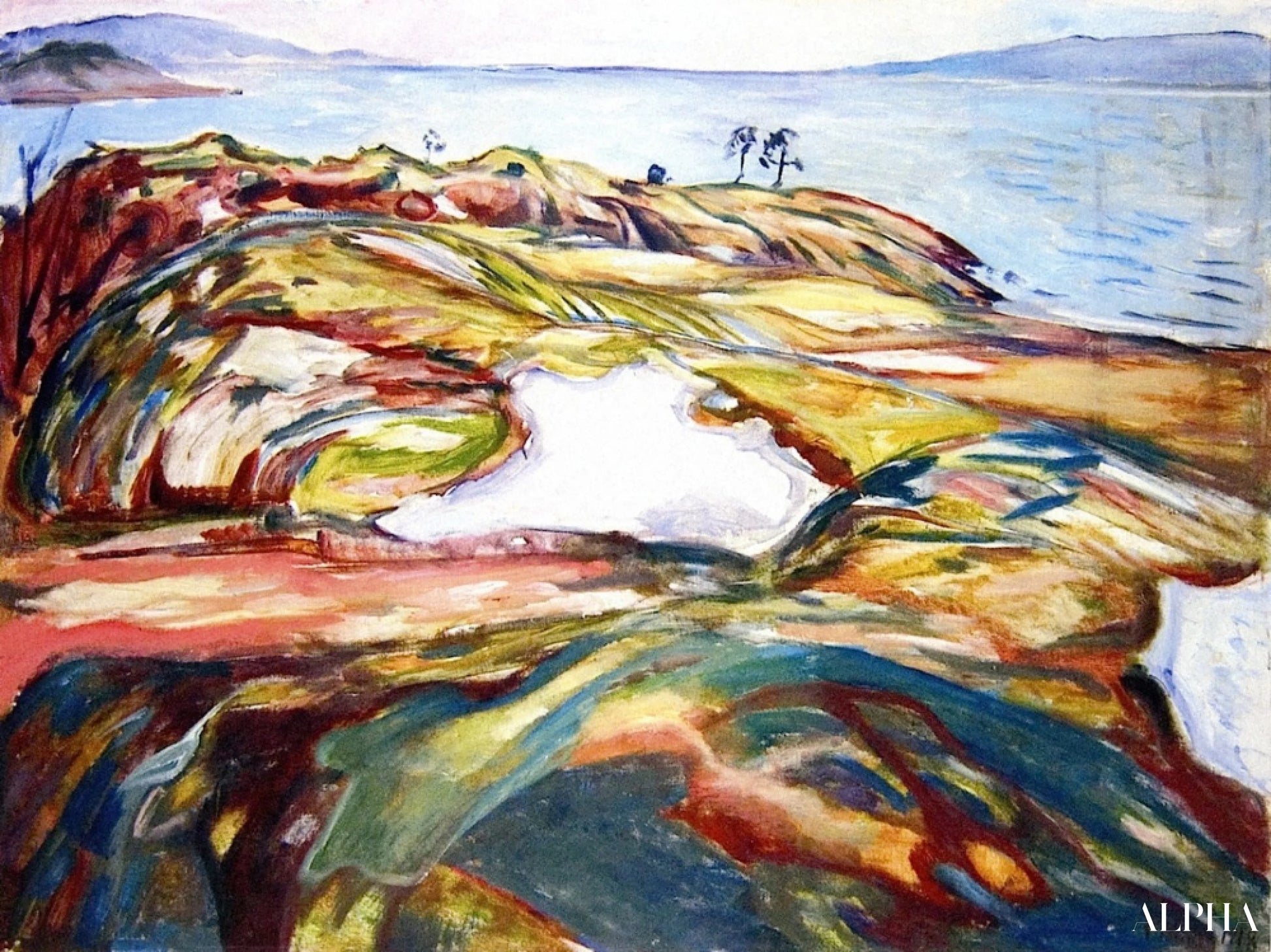 Grande paesaggio costiero - Edvard Munch - Riproduzioni di quadri e dipinti di alta qualità