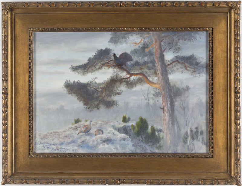 Gallo cedrone maschio con galline - Bruno Liljefors
