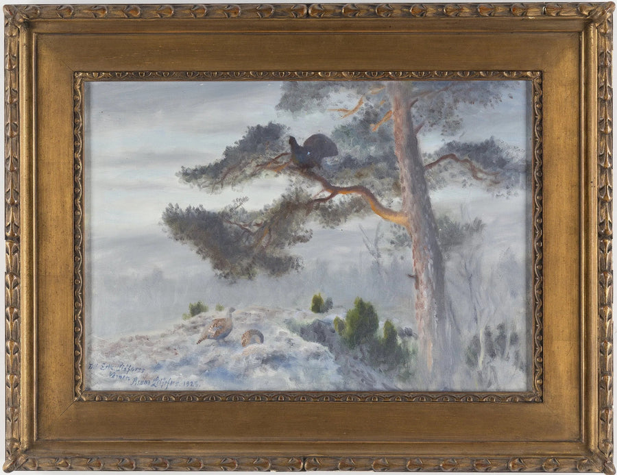 Gallo cedrone maschio con galline - Bruno Liljefors
