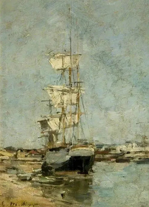 Grande veliera nel porto di Deauville - Eugène Boudin