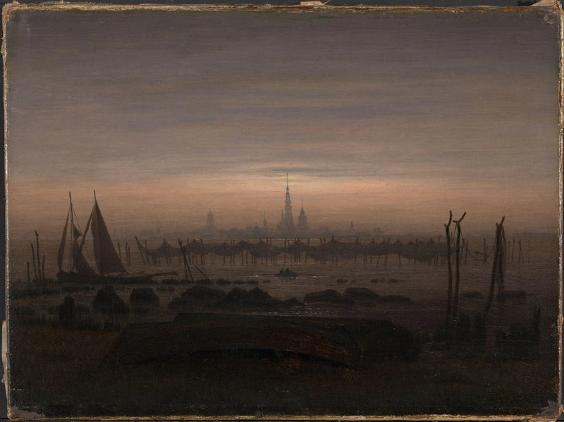 Greifswald al chiaro di luna - Caspar David Friedrich