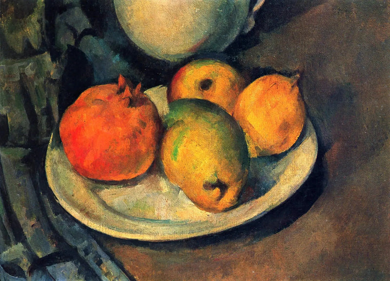 Melograno e pere in un piatto - Paul Cézanne
