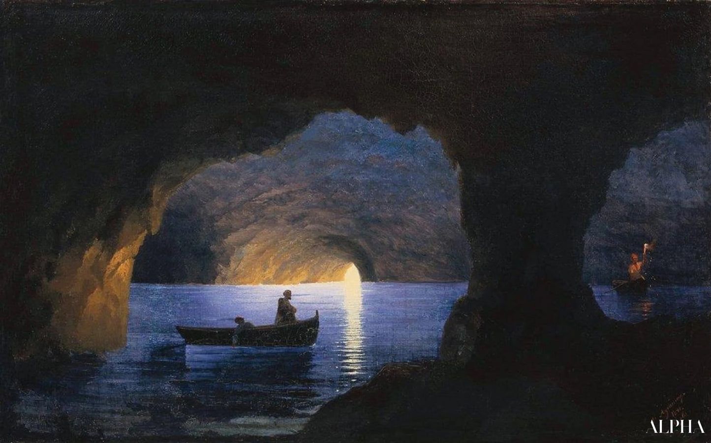 Grotte d'azur, Naples - Ivan Aïvazovski - Reproductions de tableaux et peintures haut de gamme