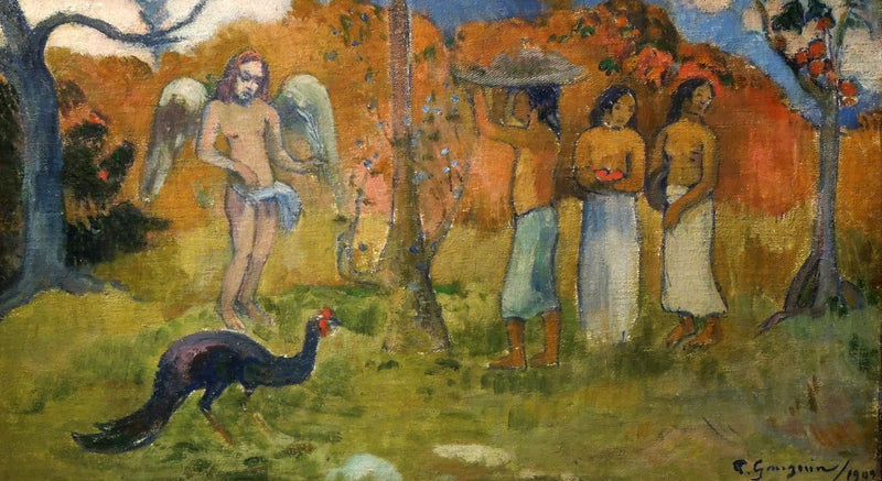 Gruppo con un angelo - Paul Gauguin