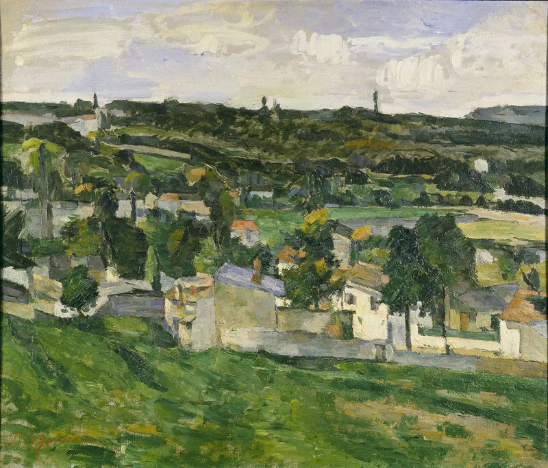 Gruppo di case, paesaggio dell'Île-de-France - Paul Cézanne
