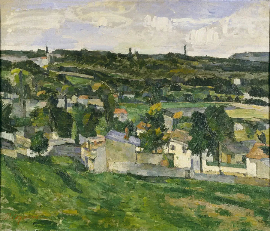 Gruppo di case, paesaggio dell'Île-de-France - Paul Cézanne